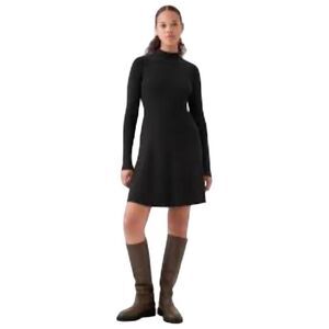 GAP Black Mockneck Ribbed‎ Long Sleeve Knit Sweater Dress